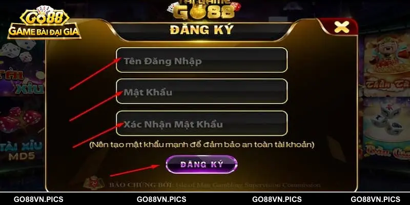 Hướng dẫn người chơi cách đăng ký Go88, đảm bảo thành công 100%